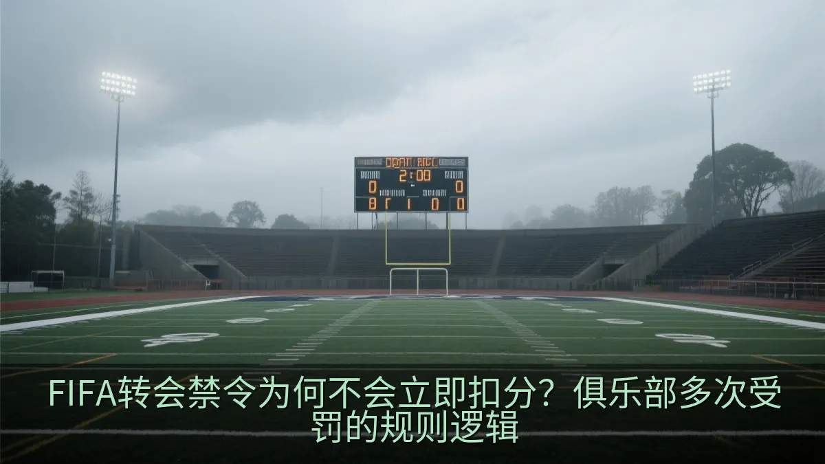 空荡足球场与记分牌的示意画面